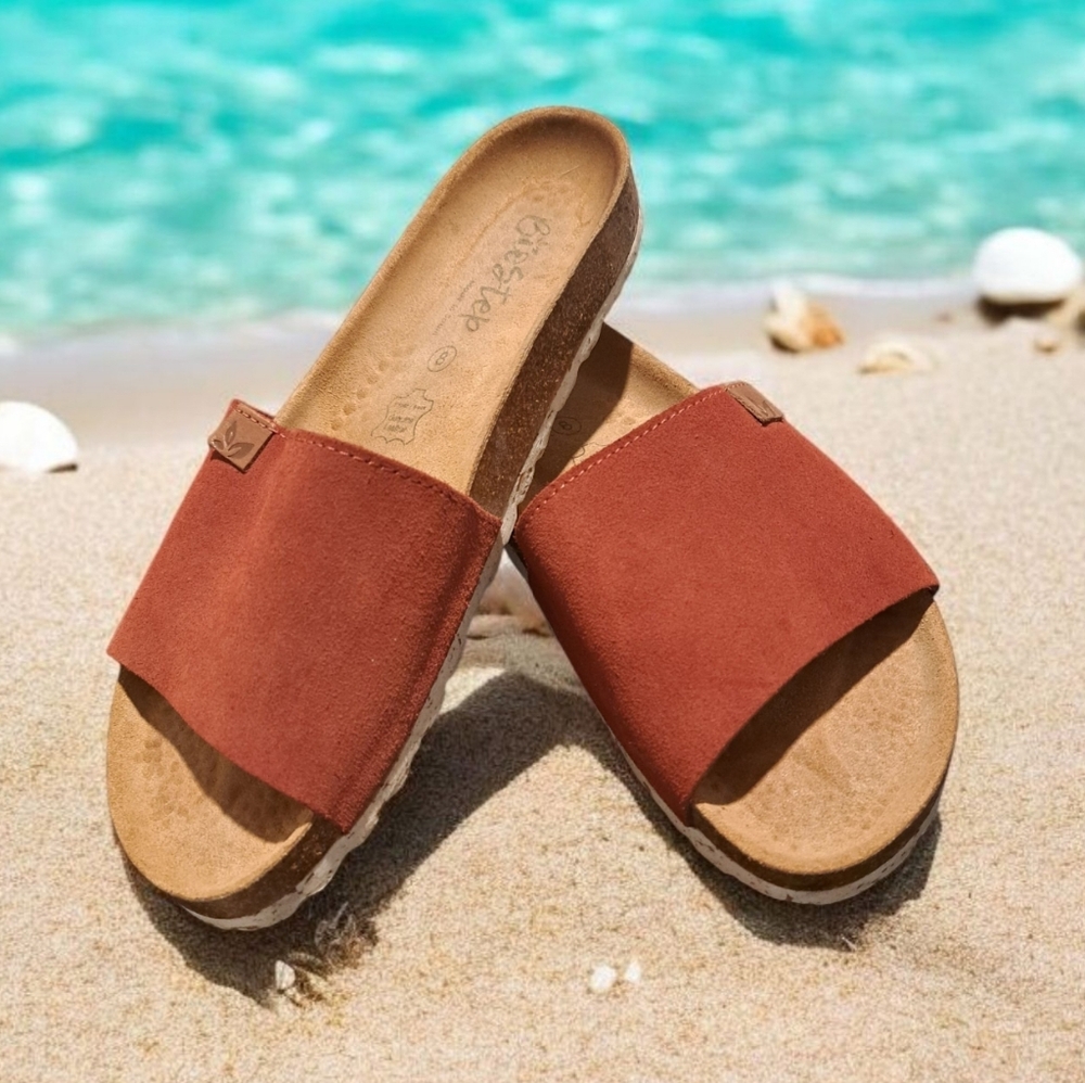 Biostep Women's Brown Slide Sandals